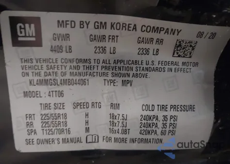 2021 Buick Encore Gx Awd Essence из США, поврежденный, VIN KL4MMGSL4MB044061